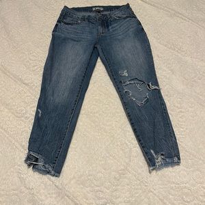 High Rise distressed jeans